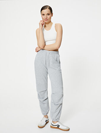 Jogger Pantolon Beli Bağlamalı Cepli Paçaları Elastik