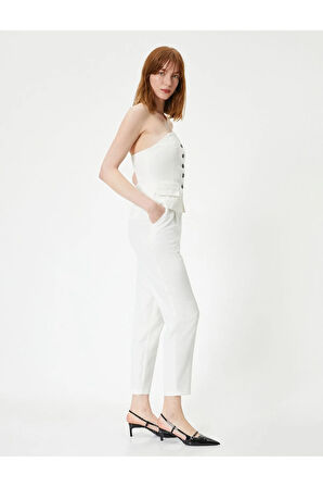 Havuç Pantolon Yüksek Bel Cep Detaylı