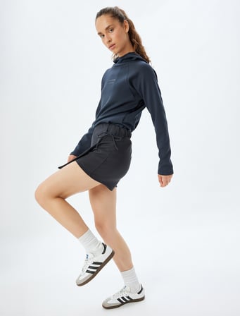 Kapüşonlu Bol Kalıp Slogan Baskılı Modal Karışımlı Spor Sweatshirt