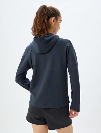 Kapüşonlu Bol Kalıp Slogan Baskılı Modal Karışımlı Spor Sweatshirt