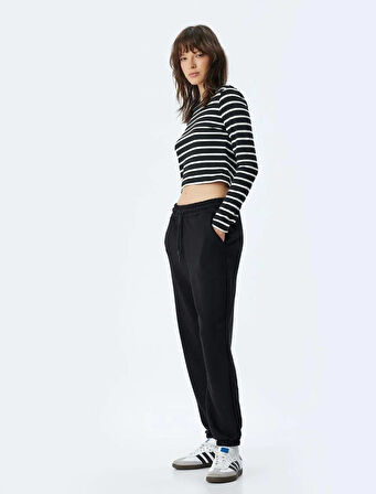 5WAK30003EK Koton Kadın Eşofman Alt SİYAH