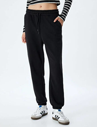 5WAK30003EK Koton Kadın Eşofman Alt SİYAH