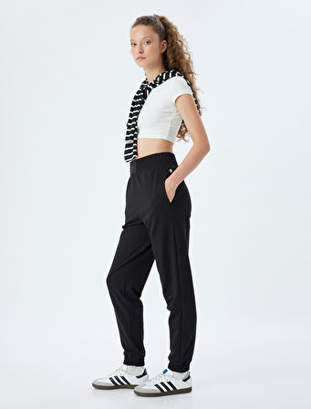 Yüksek Bel Cepli Rahat Kesim Jogger Eşofman Altı