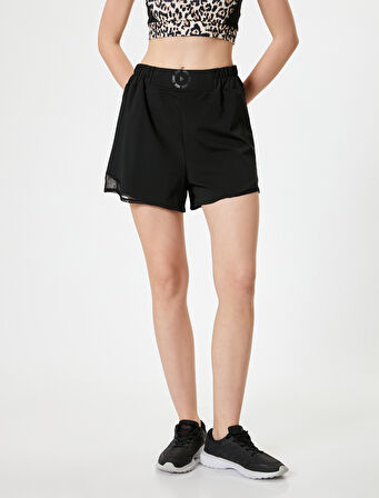 Spor Şort Relax Fit Beli Lastikli İnterlok