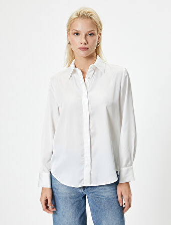 Saten Gömlek Uzun Kollu Klasik Yaka Regular Fit