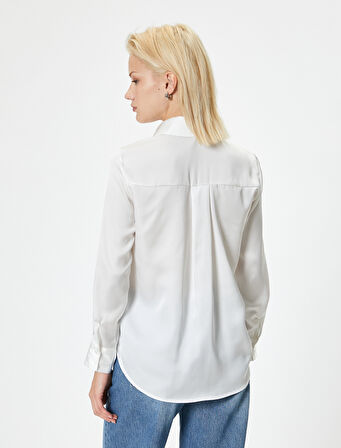 Saten Gömlek Uzun Kollu Klasik Yaka Regular Fit