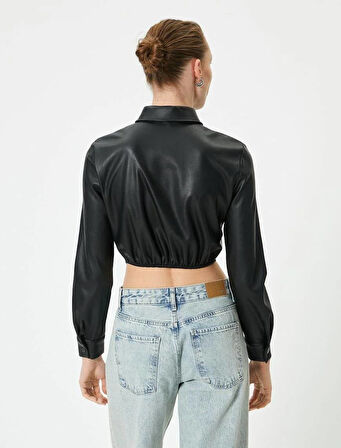 5WAK60004EW Koton Kadın Gömlek SİYAH