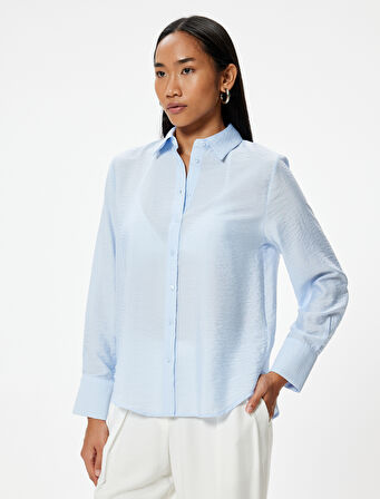 Bol Kalıp Uzun Gömlek Dokulu  Kumaş