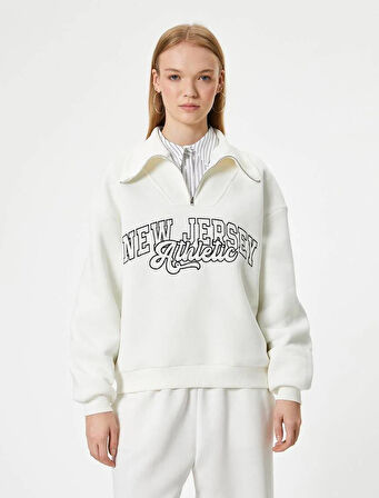 5WAL10061IK Koton Kadın Sweat EKRU