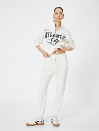 Jogger Eşofman Altı Beli Bağlamalı Cepli