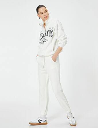 Jogger Eşofman Altı Beli Bağlamalı Cepli