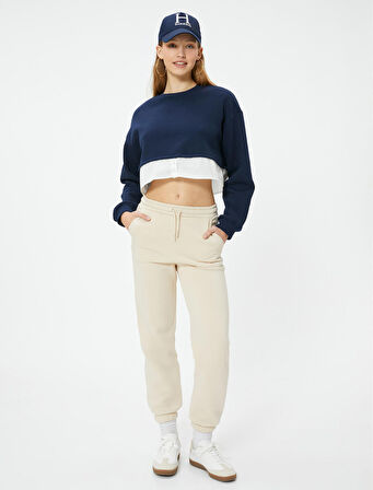 Jogger Eşofman Altı Beli Bağlamalı Cepli