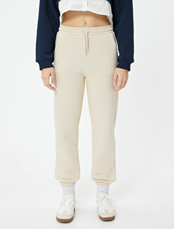 Jogger Eşofman Altı Beli Bağlamalı Cepli