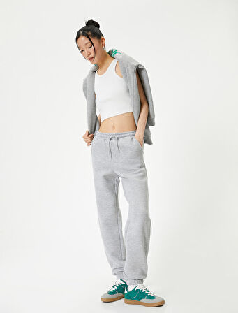 Jogger Eşofman Altı Beli Bağlamalı Cepli