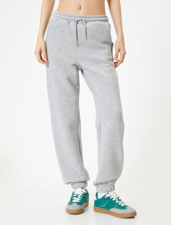 Jogger Eşofman Altı Beli Bağlamalı Cepli