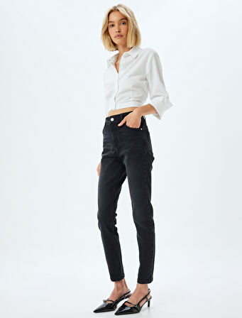 Yüksek Bel Kot Pantolon Dar Paça Push Up - Skinny Push Up Fit Jean
