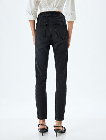 Yüksek Bel Kot Pantolon Dar Paça Push Up - Skinny Push Up Fit Jean
