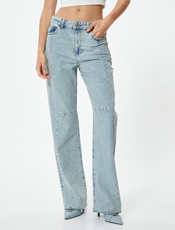 Yüksek Bel Düz Uzun Paça Kot Pantolon - Nora Longer Straight Jeans