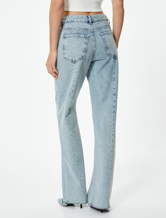 Yüksek Bel Düz Uzun Paça Kot Pantolon - Nora Longer Straight Jeans
