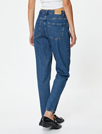 Yüksek Bel Kot Pantolon Crop Düz Paça - Mom Jean