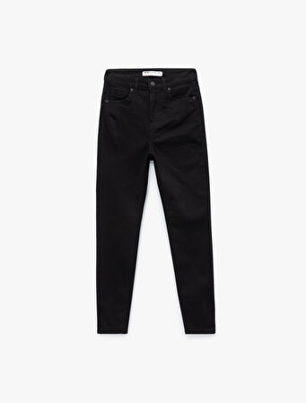 Yüksek Bel Dar Kesim Dar Paça Toparlayıcı Jean Pantolon - Skinny Push Up Fit Jean
