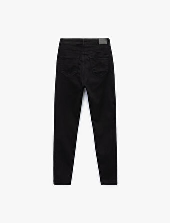 Yüksek Bel Dar Kesim Dar Paça Toparlayıcı Jean Pantolon - Skinny Push Up Fit Jean