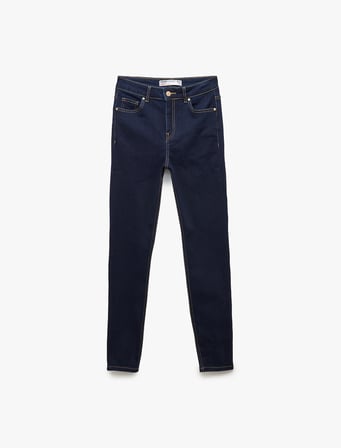 Yüksek Bel Dar Paça Toparlayıcı Jean Pantolon - Skinny Jeans