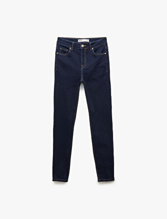 Yüksek Bel Dar Paça Toparlayıcı Jean Pantolon - Skinny Jeans