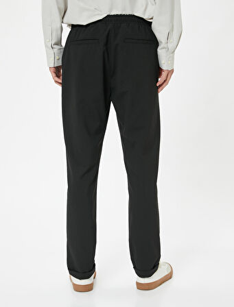 Chino Pantolon Slim Fit Beli Bağcıklı Katlamalı Paça Cep Detaylı