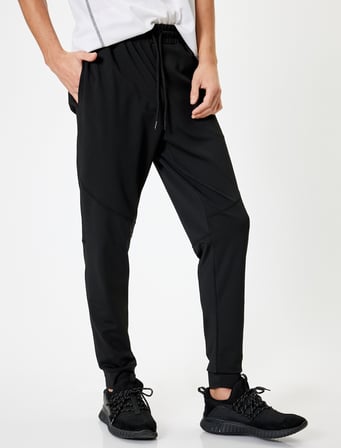 Slogan Baskılı Cep Detaylı Jogger Spor Eşofman Altı