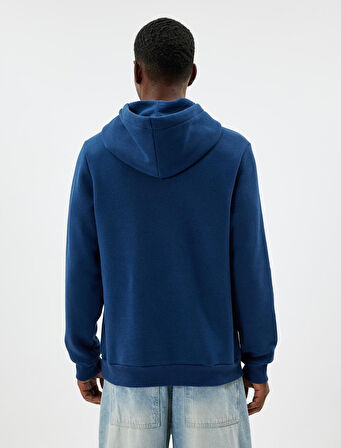 Kapşonlu Sweatshirt Basic Pamuk Karışımlı