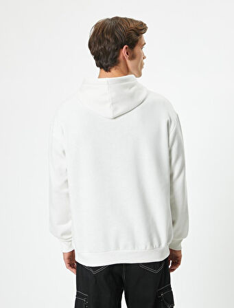 Oversize Sweatshirt Kapşonlu Uzun Kollu Kanguru Cep Detaylı