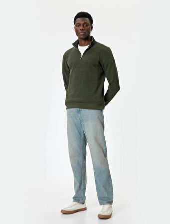 5WAM70041MK Koton Erkek Sweat HAKİ