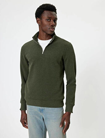 5WAM70041MK Koton Erkek Sweat HAKİ