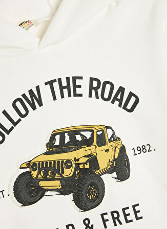 Koton Baskılı Erkek Çocuk  Ekru Sweatshırt 5WKB10031TK