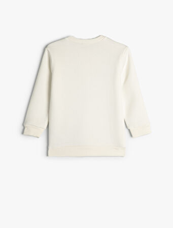 Atatürk Baskılı Sweatshirt Şardonlu Bisiklet Yaka