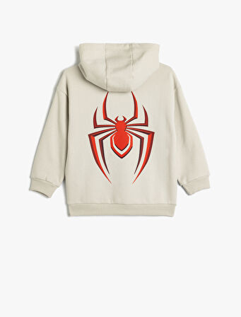 Superman Kapşonlu Sweat Lisanslı Uzun Kollu Bisiklet Yaka Şardonlu