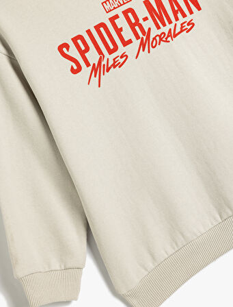 Superman Kapşonlu Sweat Lisanslı Uzun Kollu Bisiklet Yaka Şardonlu