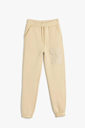 Koton Erkek Çocuk Basic Jogger Eşofman Altı Beli Bağlamalı Cep Detaylı Şardonlu