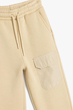 Koton Erkek Çocuk Basic Jogger Eşofman Altı Beli Bağlamalı Cep Detaylı Şardonlu