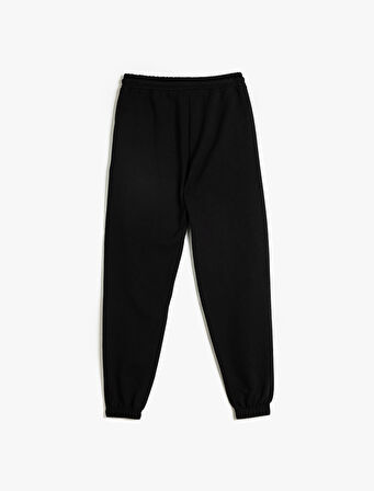 Basic Jogger Eşofman Altı Beli Bağlamalı Cep Detaylı Şardonlu