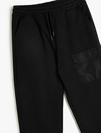 Basic Jogger Eşofman Altı Beli Bağlamalı Cep Detaylı Şardonlu
