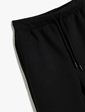 Basic Jogger Eşofman Altı Dokulu Beli Lastikli Cepli
