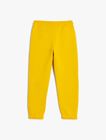 Jogger Eşofman Altı Beli Bağlamalı Baskı Detaylı Cepli