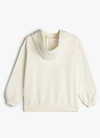 Koton Baskılı Kız Çocuk Ekru Sweatshırt 5WKG10040AK