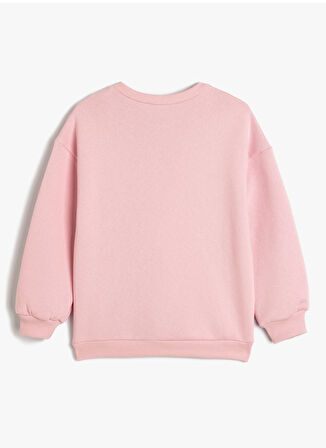 Koton Baskılı Kız Çocuk Pembe Sweatshırt 5WKG10047AK