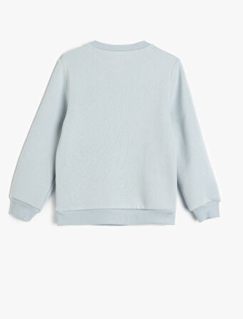 Sweatshirt Anime Baskılı Uzun Kollu Bisiklet Yaka 