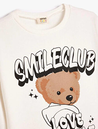 5WKG10096AK Koton Kız Çocuk Sweat EKRU