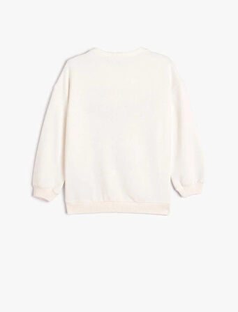 5WKG10096AK Koton Kız Çocuk Sweat EKRU