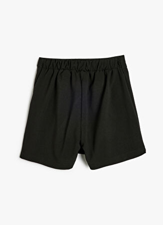 Koton Lastikli Bel Regular Fit Siyah Kadın Şort 5WKG40008AW